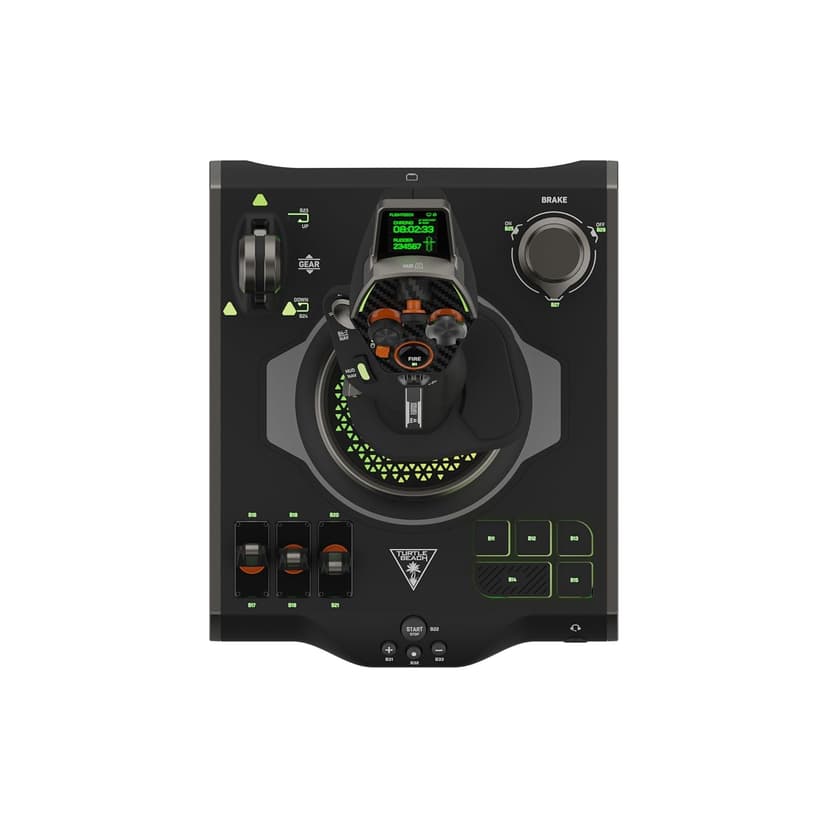 Turtle Beach VelocityOne Flightdeck Universal HOTAS Simulation System Joystick & Throttle for Air & Space Combat Simulation For Windows 10 & 11 PCs – Touch Display & Buttons, 139 Programmable Controls