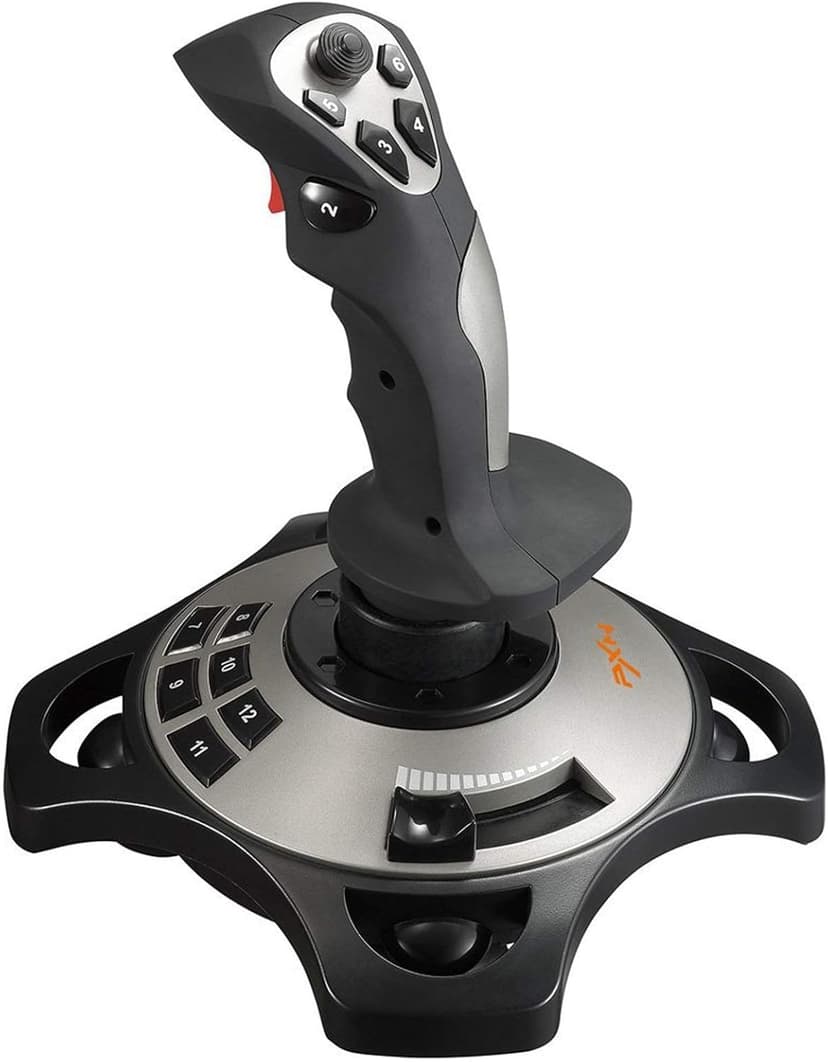 PC Joystick, USB Gaming Flight Simulator Game Controller with Vibration Function and Throttle Control, PXN 2113 Wired Gamepad Flight Sim Stick for Windows PC/Computer