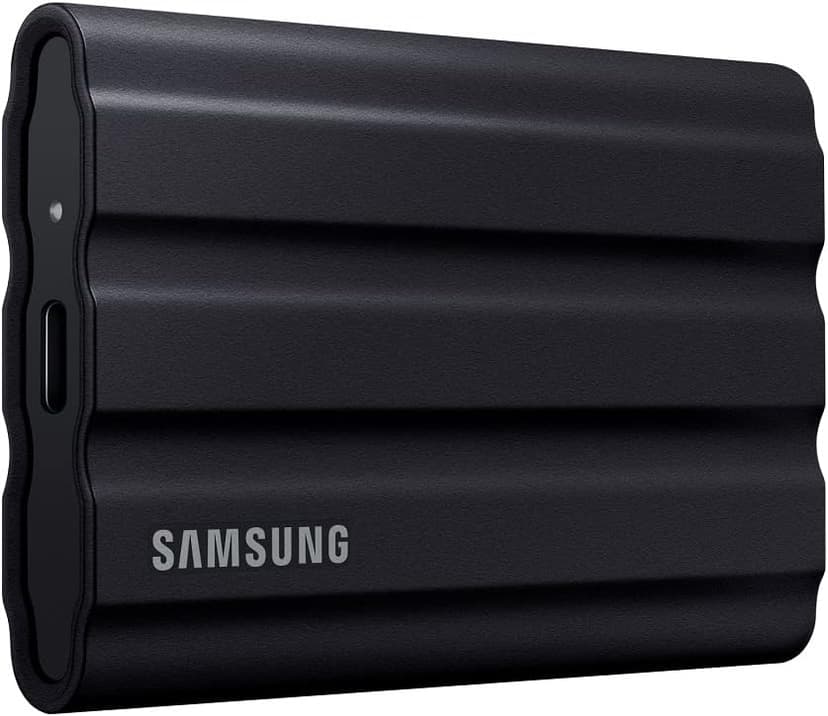 Samsung T7 Shield 2TB, Portable SSD, up-to 1050MB/s, USB 3.2 Gen2, Rugged,IP65 Water & Dust Resistant, for Photographers, Content Creators and Gaming, Extenal Solid State Drive (MU-PE2T0S/AM), Black