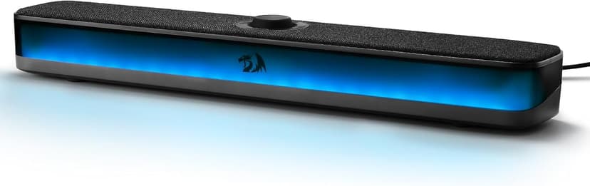 Redragon GS515 RGB Desktop Soundbar, 2.0 Channel Stereo Computer Speakers for Desktop with Bluetooth 5.3, USB-C/USB Powered, Black