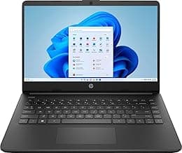 HP 14" HD (1366 x 768) Display Laptop, Intel Celeron N4120, 1.1GHz, 4GB Memory, 128GB eMMC, Windows 11 Home in S Mode, One Year Office 365 Included, Jet Black, 14-dq0761dx