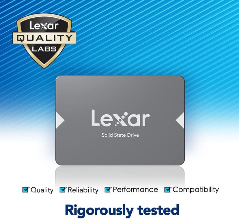 Lexar 128GB NS100 SSD 2.5 Inch SATA III Internal Solid State Drive, Up To 520MB/s Read, Gray (LNS100-128RBNA)