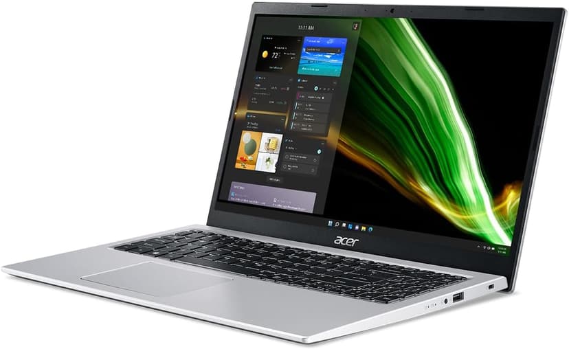 Acer Aspire 1 A115-32-C96U Slim Laptop | 15.6" FHD Display | Intel Celeron N4500 Processor | 4GB DDR4 | 128GB eMMC | WiFi 5 | Microsoft 365 Personal 1-Year Subscription | Windows 11 in S Mode, Silver