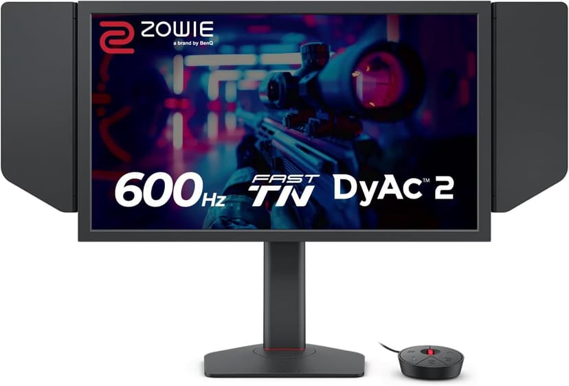 BenQ Zowie XL2586X+ 24.1 New Fast TN 600Hz Gaming Monitor, DyAc 2, 1080p, Auto Game Mode by XL Setting to Share, Height Adjustment Powered by Industrial-Grade Bearing Design, S Switch, Shielding Hood