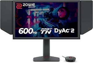 BenQ Zowie XL2586X+ 24.1 New Fast TN 600Hz Gaming Monitor, DyAc 2, 1080p, Auto Game Mode by XL Setting to Share, Height Adjustment Powered by Industrial-Grade Bearing Design, S Switch, Shielding Hood