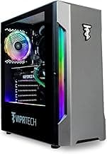 ViprTech Rebel 4.0 Gaming PC - AMD Ryzen 7 (4.1Ghz Turbo), RTX 4060 8GB, 32GB DDR4 3200, 1TB NVMe SSD, VR-Ready, Streaming, WiFi BT, RGB, Win 11 Pro, Prebuilt Desktop Computer Black