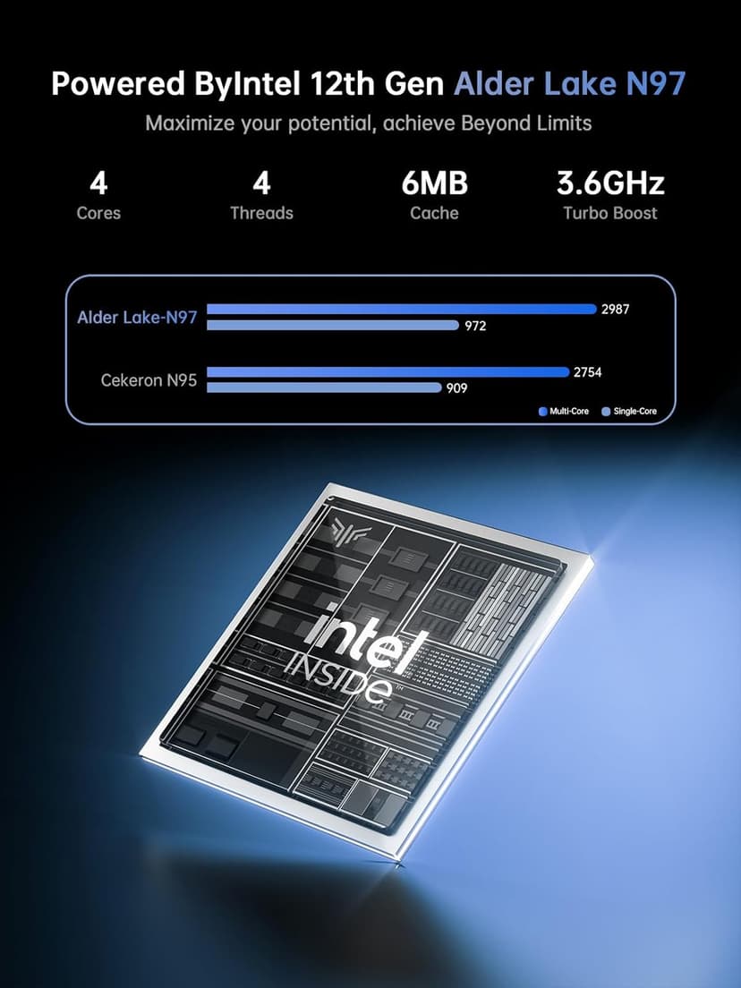 2025 New 15.6" Laptop, Laptop Computer with Intel N97 Processo(Up to 3.6GHz), 16GB DDR4 512GB SSD Windows 11 Laptop for Home Business and Student, 1080P, USB3.2, Long Battery Life