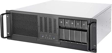 SilverStone Technology RM41-H08 4U Rackmount Server Case with 5 x 3.5 Hot-Swappable Bay and 3 x 5.25 Bays with USB 3.1 Gen 1 RM41-H08-x