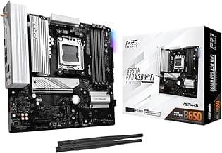 ASRock B650M Pro X3D WiFi AM5 Micro-ATX Motherboard: AMD Ryzen 9000/8000/7000 | DDR5 8000+ | PCIe 5.0 M.2 | WiFi 6E | 2.5G LAN | USB 3.2 Gen2 | BIOS Flashback