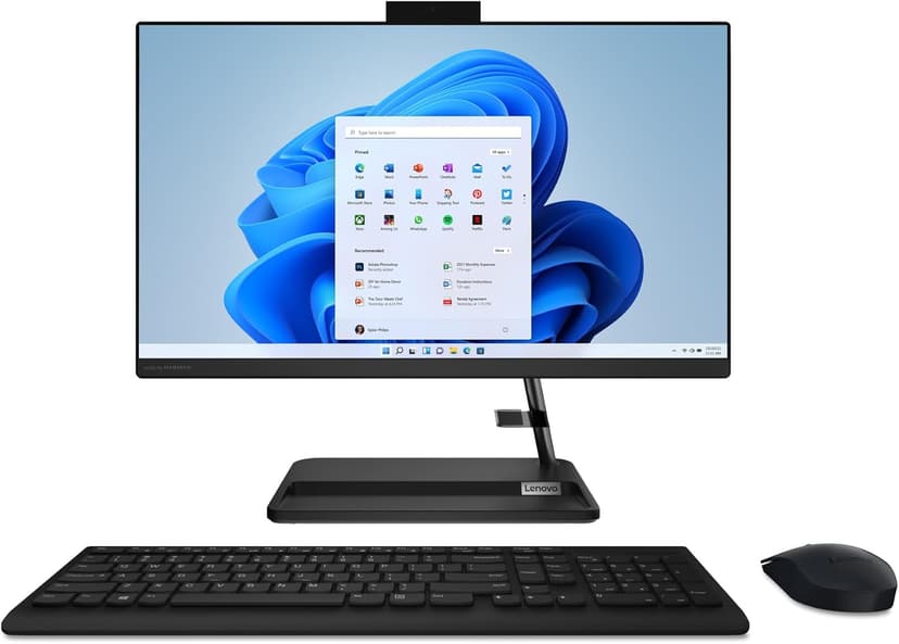 Lenovo IdeaCentre AIO 3i - All in One Desktop - PC Computer - Mouse & Keyboard Included - 21.5" FHD Display - Windows 11-8GB Memory - 256GB Storage - Intel Core i3-1215U