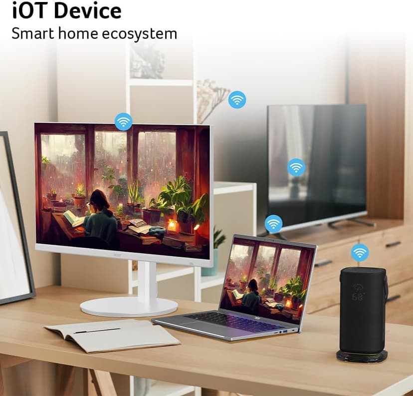 Acer CS272 27” IPS Full HD Smart Monitor | WebOS | Streaming TV | Bluetooth | Wireless Projection | iOT Device for Smart Home | Height Adjustable, Swivel, Tilt & Pivot | 3Wx2 Speakers | sRGB 99%