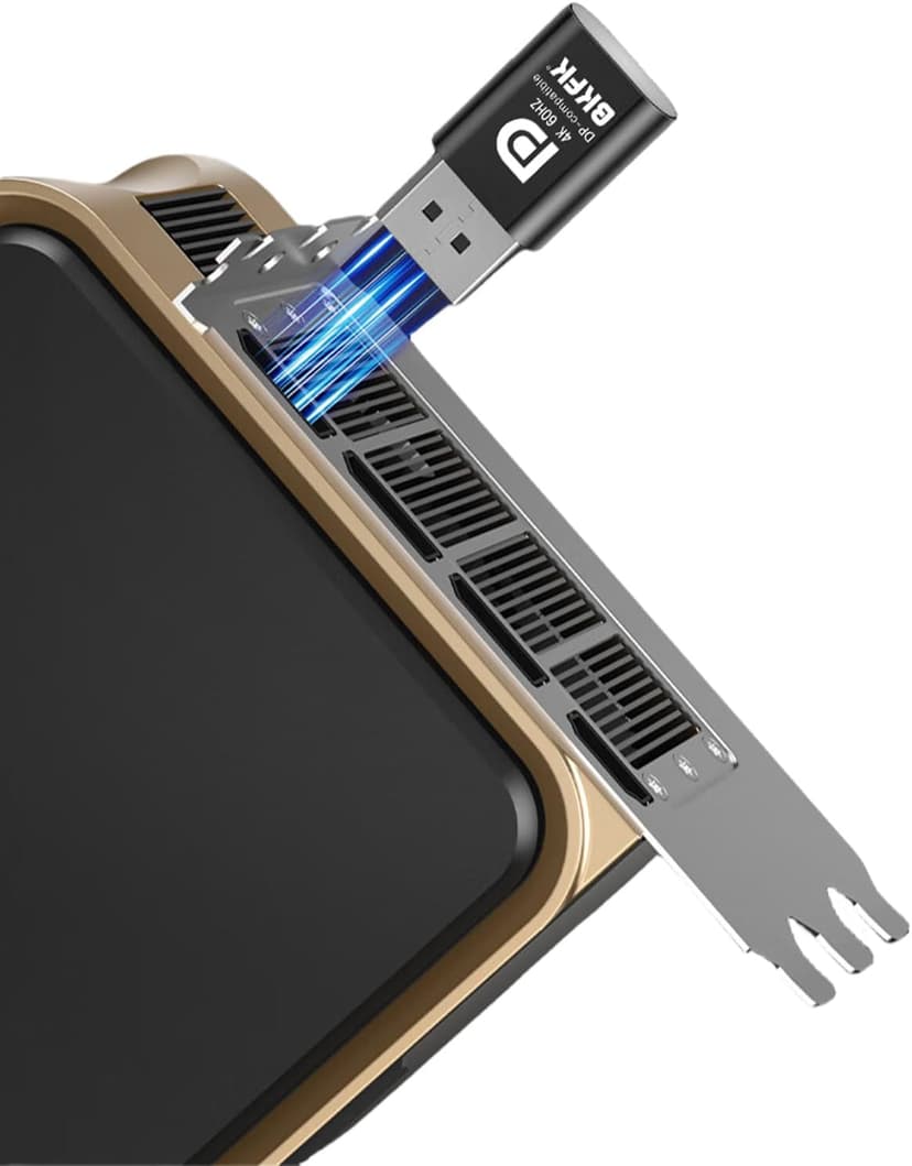 4K DisplayPort Headless Dummy Plug - Supports 1080p-240Hz EDID Emulator Dongle 60Hz for Crypto Mining, Remote Servers, and Virtual Desktops(DP-4K-2P)