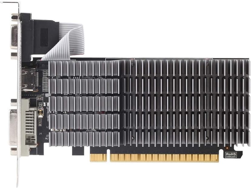 maxsun GEFORCE GT 710 2GB Low Profile Ready Small Form Factor Video Graphics Card GPU Support DirectX12 OpenGL4.5, Low Consumption, VGA, DVI-D, HDMI, HDCP, Fanless Cooling