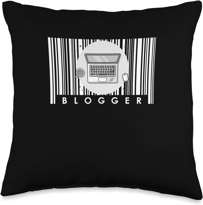 Blog Internet Blogging Content Creator Laptop - Blogger Throw Pillow