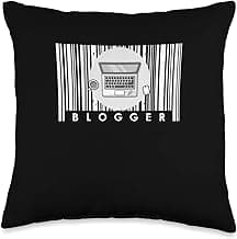 Blog Internet Blogging Content Creator Laptop - Blogger Throw Pillow
