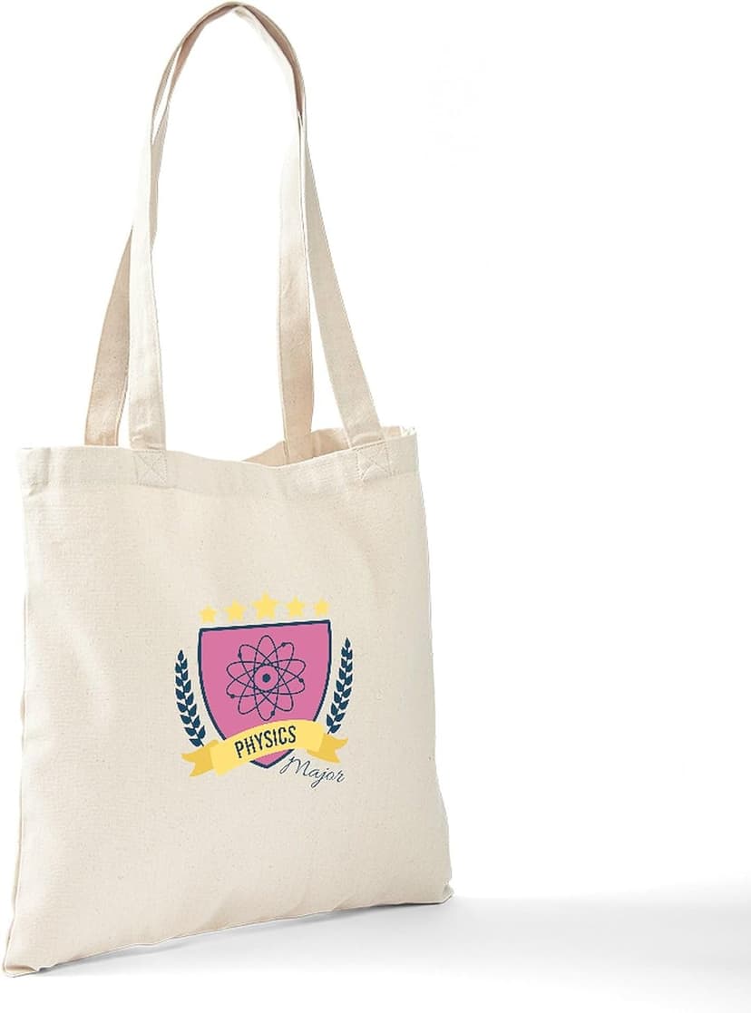CafePress Physics Major Tote Bag Natural Canvas Tote Bag, Reusable Shopping Bag