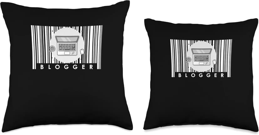 Blog Internet Blogging Content Creator Laptop - Blogger Throw Pillow