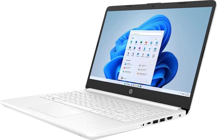 HP 14 Thin & Portable Laptop, 14" HD (1366 x 768), Intel 4-Core N4120 CPU, 16GB RAM, 192GB Storage (64GB eMMC + 128GB Docking Station Set) Webcam, 1 Year Office 365, Wi-Fi, HDMI Windows 11, White