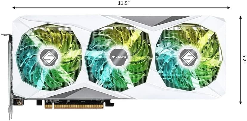 ASRock AMD Radeon RX 7600 Steel Legend 8GB OC GDDR6 128-bit 0dB Silent Cooling Graphics Card DisplayPort 7680 x 4320 HDMI 18 Gbps 3 Fans PCI Express 4