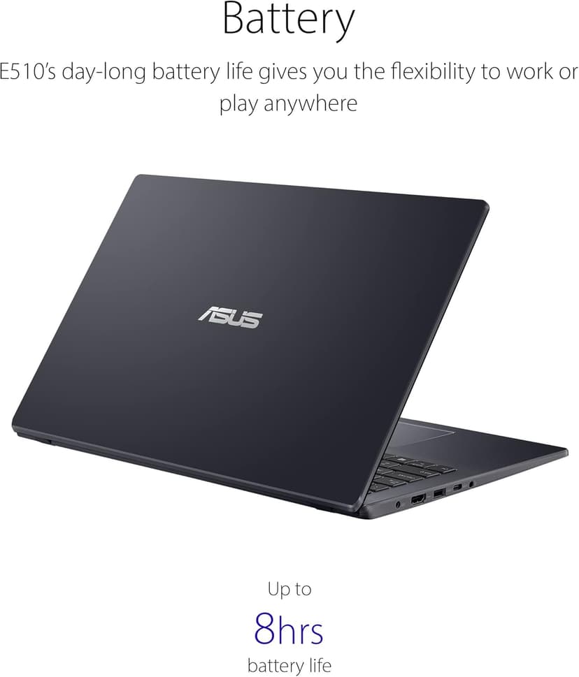 ASUS Vivobook Go 15 L510 Thin & Light Laptop Computer, 15.6” FHD Display, Intel Celeron N4020 Processor, 4GB RAM, 64GB Storage, Windows 11 Home in S Mode, 1 Year Microsoft 365, Star Black, L510MA-AS02