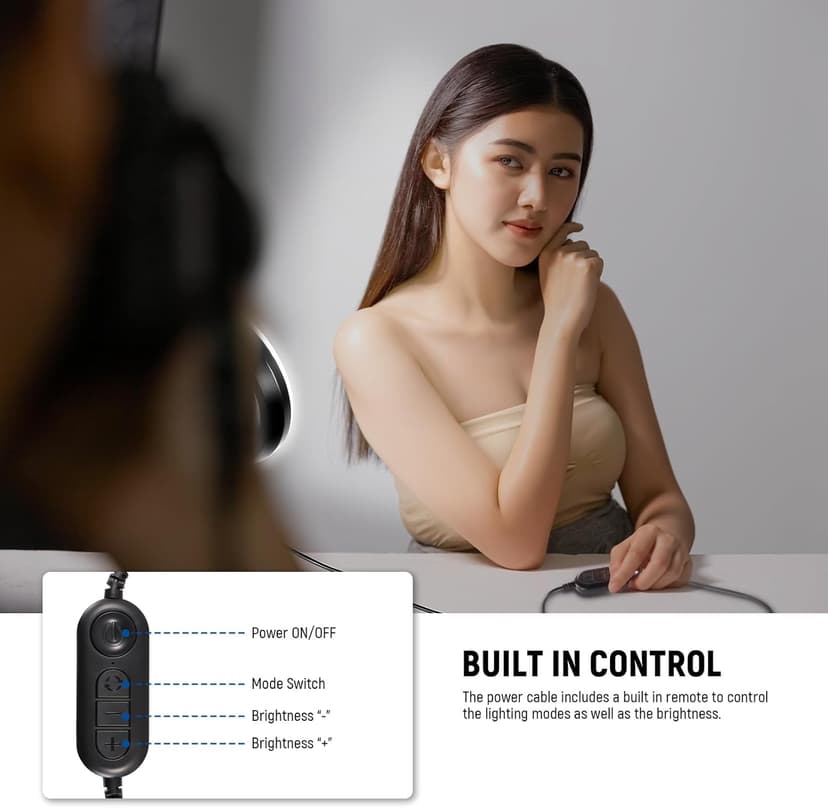 NEEWER Basic 5" Ring Light for Video Conference Lighting, Clip on Light Kit with Desk Tripod Stand for Monitor Laptop Computer Zoom Call Live Streaming Remote Working Learning Video Recording, BR60