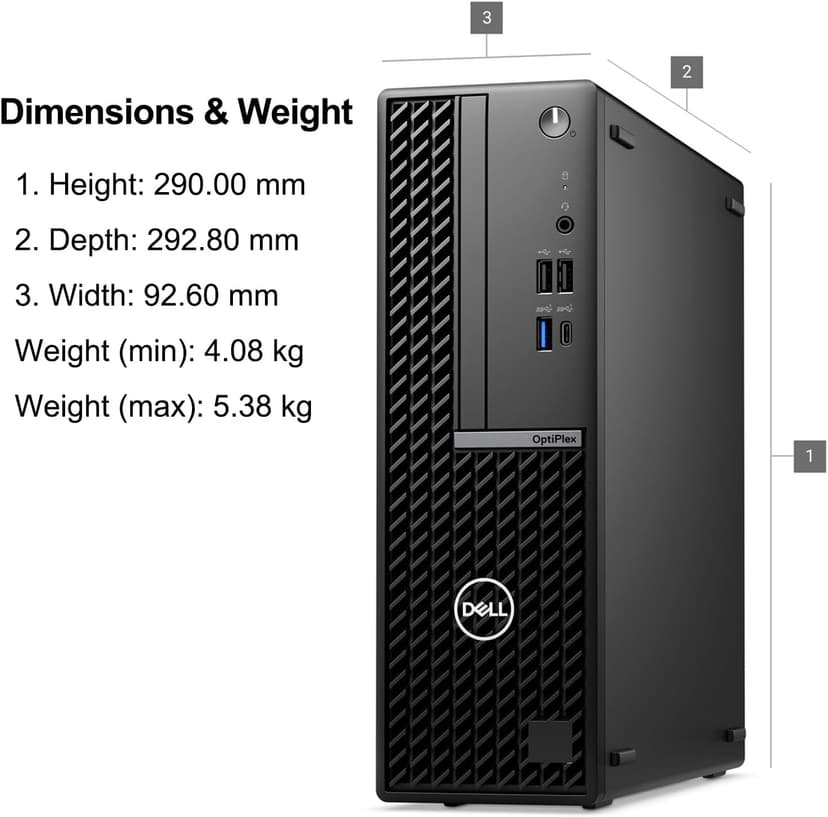 Dell OptiPlex 7020 Tower Business Desktop Computer, 32GB DDR5 RAM, 1TB PCIe SSD, Intel 6-Core i5-12500 (Beat i7-11700), DVDRW, WiFi Adapter, RJ-45, Type-C, HDMI, DisplayPort, Windows 11 Pro