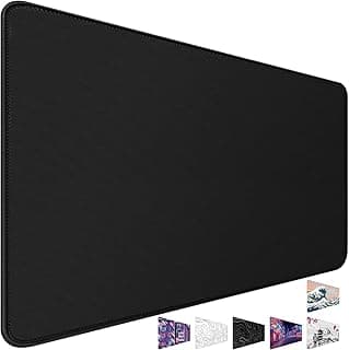 Large Mouse Pad, Desk Mat Office Desk Pad Gaming Mouse Pad with Stitched Edges, 31.5" x 15.7" Mousepad with Non-Slip Waterproof Rubber Base for PC Laptop Desk Home Office Accessories, Black