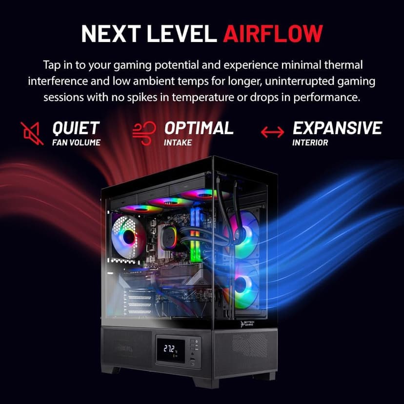 Skytech Azure Gaming PC Desktop, Ryzen 9 9900X 4.4 GHz (5.6GHz Turbo), NVIDIA RTX 5070 Ti 16GB, 2TB Gen4 NVMe SSD, 32GB DDR5 RAM 5200 RGB, 850W Gold ATX 3 PSU, 360mm ARGB AIO, Wi-Fi, Win 11