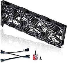 ‌SCCCF Graphics Card Cooler with Dual 90mm & 92mm PWM Fans - PCI Slot Mountable VGA/GPU Cooling System, High Airflow Quiet Cooling