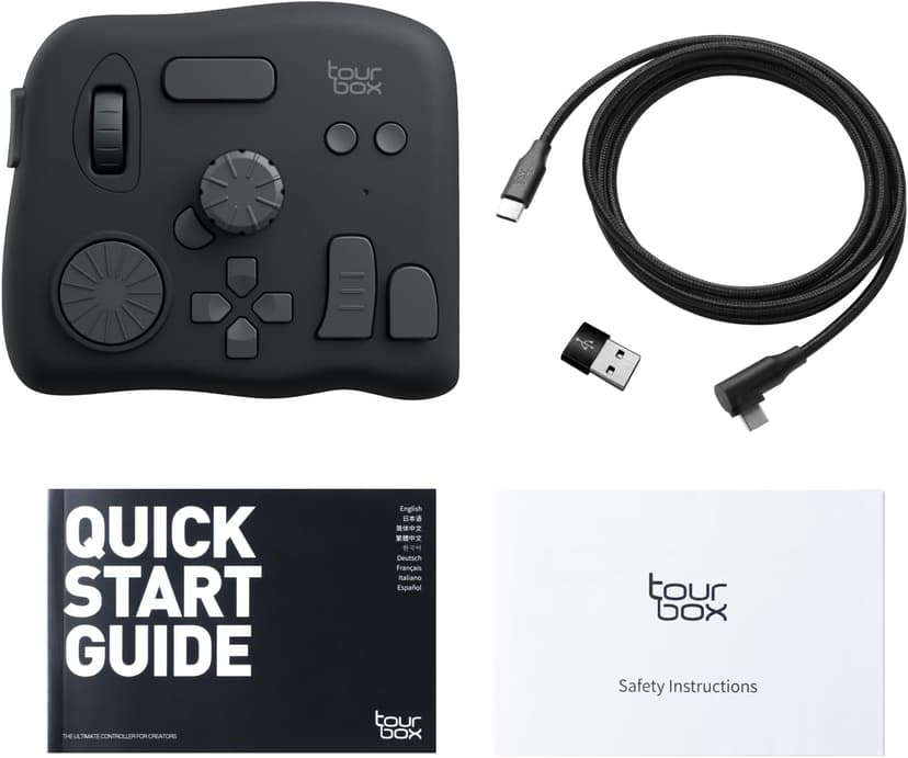 TourBox NEO - Custom Controller for Photo Video Editing, Color Grading, Illustration, MacOS/Windows, Photoshop Lightroom Davinci Resolve After Effects Premiere Final Cut Pro Programmable Keyboard