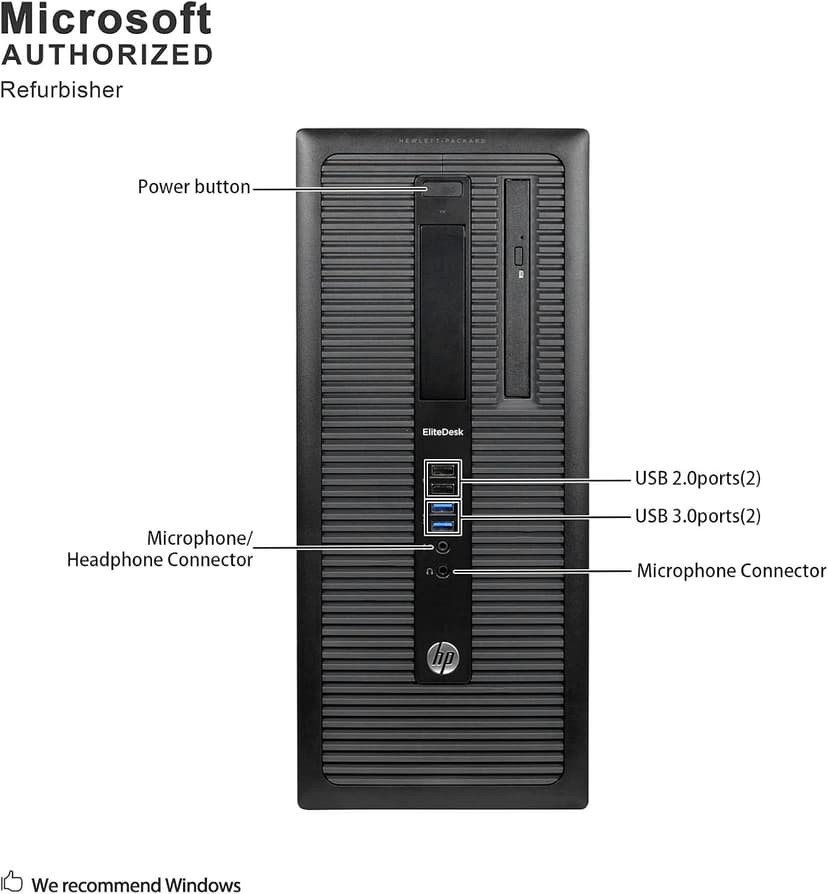 HP EliteDesk 800 G1 Small Form Business High Performance Desktop Computer PC (Intel Core i5 4570 up to 3.9GHz, 16G RAM, 120G SSD+1T HDD, DVD-ROM, WiFi, DP, Windows 10 Professional) (Renewed)