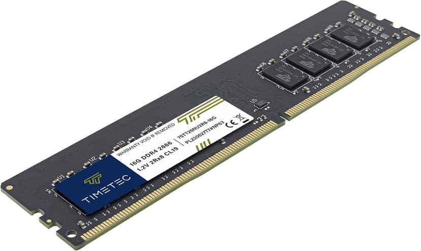 Timetec 32GB KIT(2x16GB) DDR4 2666MHz PC4-21300 Non-ECC Unbuffered 1.2V CL19 2Rx8 Dual Rank 288 Pin UDIMM Desktop Memory RAM Module Upgrade (32GB KIT(2x16GB))