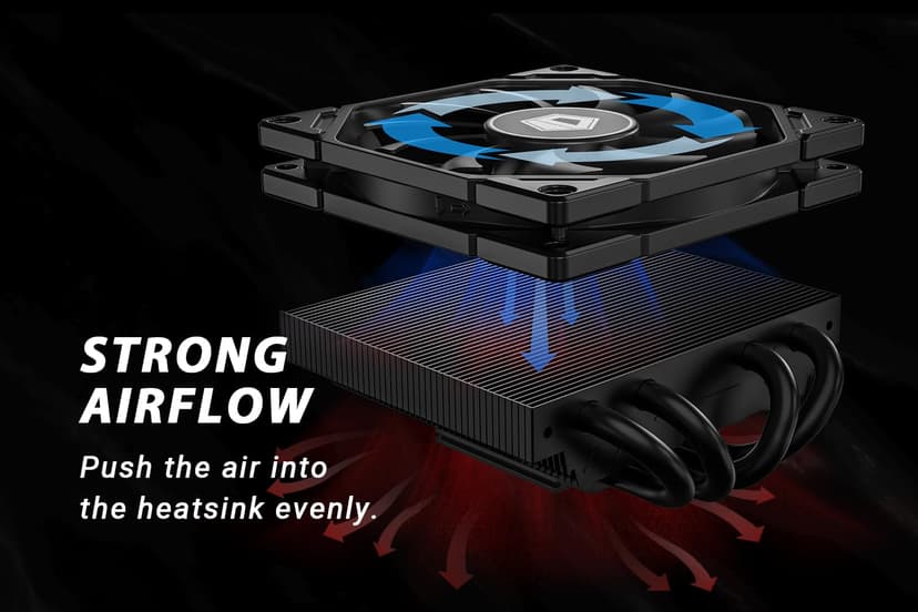 ID-COOLING IS-40X V3 45mm Height Low Profile CPU Cooler 4 Heatpipes CPU Air Cooler with 15mm Thickness Slim Fan Support Intel LGA1700/1200/115X; AMD AM5/AM4 For Desktop