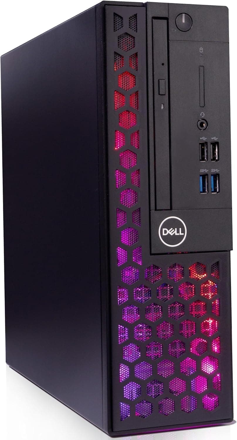Dell RGB PC Computer | Windows 11 Pro | Ultra Fast Intel i5-8500 | 16GB DDR4 RAM + 500GB SSD | New 24" Monitor | Internal 5G WiFi + BT (Renewed)