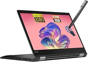 Lenovo ThinkPad L13 Yoga 2 in113.3 FHD Touchscreen Laptop, Core i5-10310 up to 4.4GHz, 16GB DDR4 RAM, 512GB SSD, Stylus Pen, WiFi, Win10 Pro (Renewed)