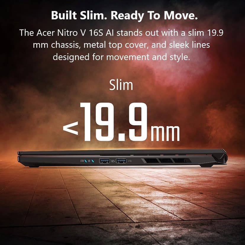 Acer Nitro V 16S AI Gaming Laptop | AMD Ryzen 7 260 Processor | NVIDIA GeForce RTX 5060 Laptop GPU (572 AI Tops) | 16" WUXGA IPS 180Hz Display | 32GB DDR5 | 1TB Gen 4 SSD | Wi-Fi 6 | ANV16S-41-R2AJ