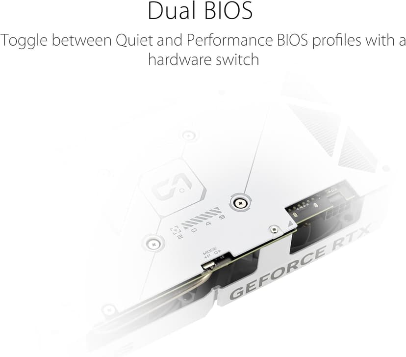 ASUS Dual GeForce RTX™ 4060 EVO White OC Edition 8GB GDDR6 (PCIe 4.0, 8GB GDDR6, DLSS 3, HDMI 2.1a, DisplayPort 1.4a, Axial-tech Fan Design, 0dB Technology, Dual BIOS, Auto-Extreme Tech)