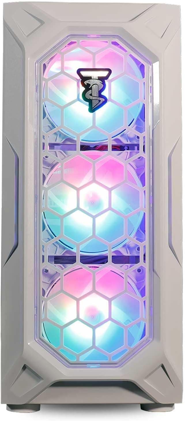 ViprTech Ghost 3.0 Liquid-Cooled PC - AMD Ryzen 5 5600X (12-LCore 4.6Ghz), RTX 4060 8GB, 32GB DDR4 3200, 1TB NVMe SSD, VR-Ready, Streaming, WiFi, RGB, Win 11, Warranty, Gaming Desktop Computer
