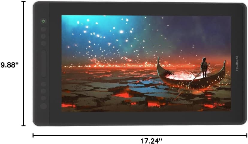 HUION KAMVAS Pro 16 Drawing Tablet with Screen, 15.6 inch Pen Display Anti-Glare Glass 6 Shortcut Keys Adjustable Stand, Graphics Tablet for Drawing, Writing, Design, Work with Windows, Mac and Linux