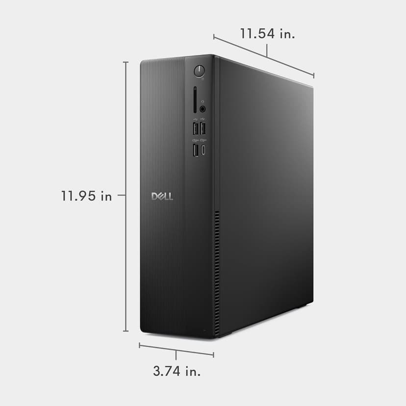 Dell Slim Desktop ECS1250 - Intel Core Ultra 5-225 Processor, Intel UHD Graphics, 16GB DDR5 5600MT/s Memory, 512GB M.2 SSD, 3.0 SD Card Reader, Wired Keyboard and Mouse, Basic Onsite Service