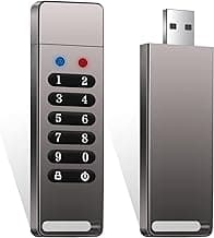 INNPLUS Secure 32GB Encrypted USB 3.0 Flash Drive - 256-bit Hardware Encryption, Password Protected, Compatible With MAC/Windows/Linux/Embedded Systems - Gray