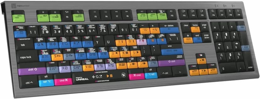Logickeyboard Backlit Designed for Unreal Engine 5 on Mac • p/n LKB-UNREAL-A2M-US