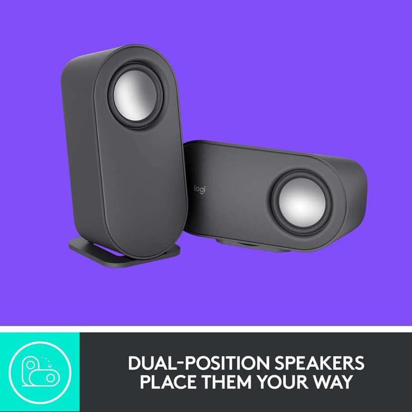 Logitech Z407 Bluetooth Computer Speakers with Subwoofer and Wireless Control, Immersive Sound, Premium Audio with Multiple Inputs, USB Speakers, Black
