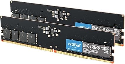 Crucial 64GB DDR5 RAM Kit (2x32GB), 4800MHz CL40 Desktop Memory, UDIMM 288-Pin, Compatible with 13th Gen Intel Core and AMD Ryzen 7000 - CT2K32G48C40U5