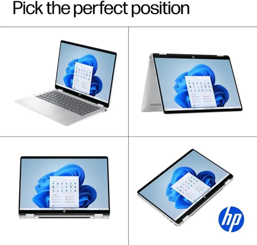 2025 HP OmniBook 5 Flip X360 2-in-1 Touchscreen AI PC Laptop (14" FHD+ IPS, Intel 10-Core 7 150U (> i7 1355U), 16GB DDR5, 1TB SSD) for Creator, Designer, 5MP IR Webcam, 21-Hr Battery Life, Win 11 Pro