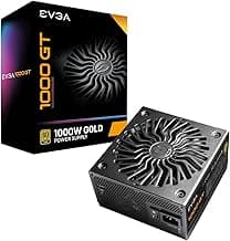 EVGA 1000 GT, 80 Plus Gold 1000W, Fully Modular, Eco Mode with FDB Fan, 100% Japanese Capacitors, 10 Year Warranty, Includes Power ON Self Tester, Compact 150mm Size, Power Supply 220-GT-1000-X1