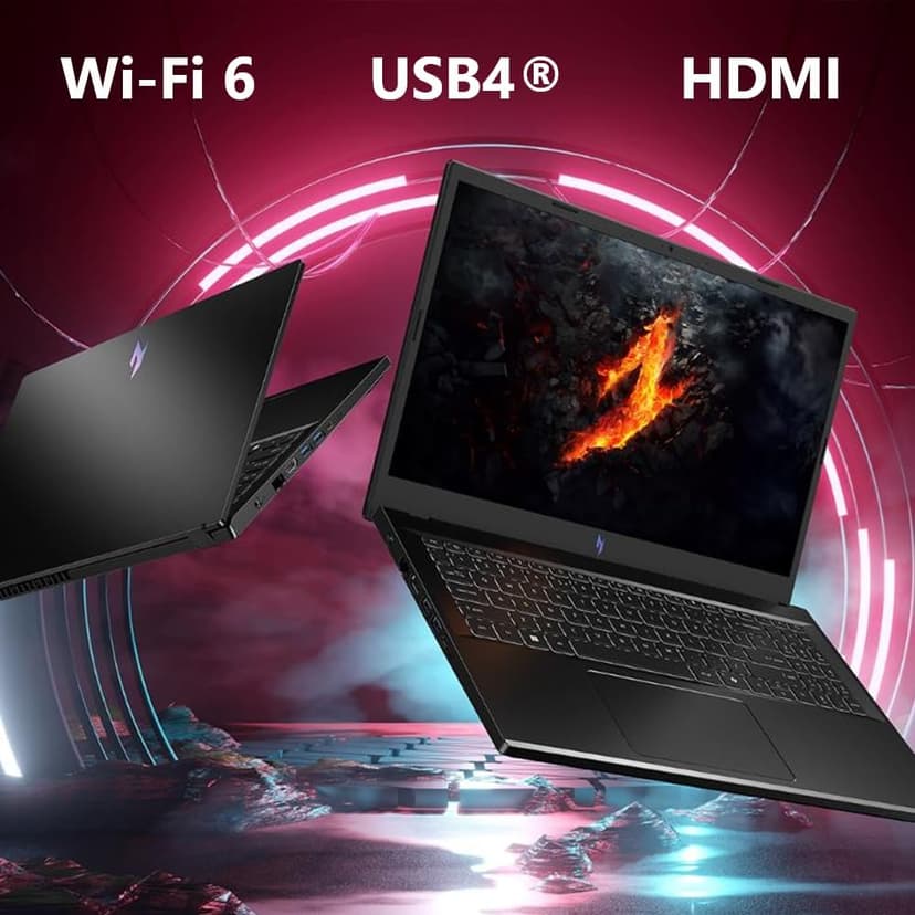 acer Nitro V Gaming Laptop | AMD Ryzen 5 7535HS Hexa-Core Processor | NVIDIA GeForce RTX 4050 Laptop GPU | 15.6" FHD IPS 144Hz Display | 8GB DDR5 | 512GB SSD | WiFi 6 | Backlit KB | ANV15-41-R5N6