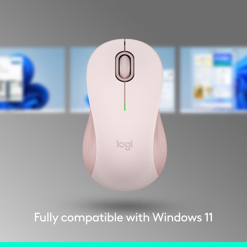 Logitech Signature M550 Wireless Mouse - for Small to Medium Sized Hands, 2-Year Battery, Silent Clicks, Customizable Side Buttons, Bluetooth, Multi-Device Compatibility - Rose
