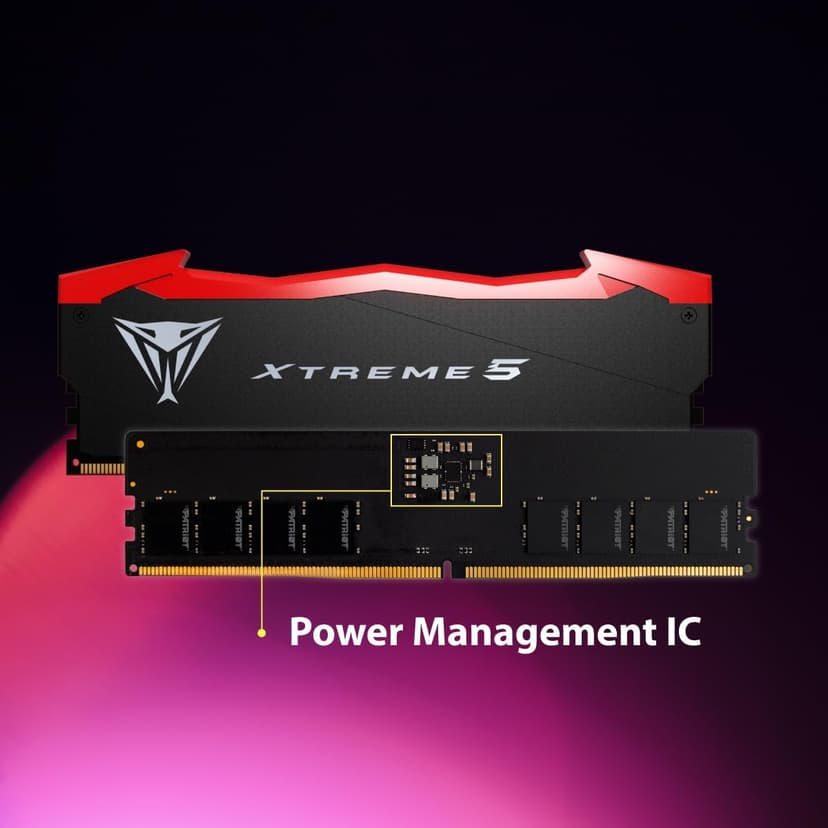 Patriot Memory Viper Xtreme 5 DDR5 RAM 32GB (2X16GB) 7600MT/s CL36 1.45v UDIMM Desktop Gaming Memory Kit Compatible with Intel XMP - PVX532G76C36K