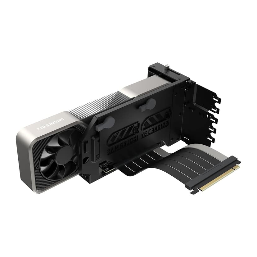 Cooler Master MasterAccessory Vertical GPU Card Holder Kit V3 Black, Premium Riser Cable PCI-E 4.0 x16-165mm, PCIe 3.0 Compatible, Adjustable Length for E-ATX|ATX|Micro ATX Case (MCA-U000R-KFVK03)